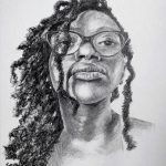 female graphite portrait glasses katinowack